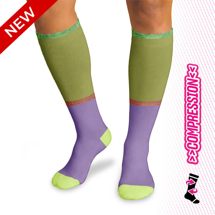 Matcha & Violet Compression Socks
