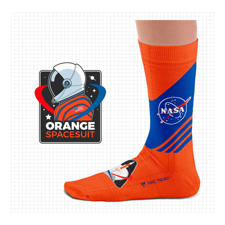 NASA Spacesuit Orange Socks