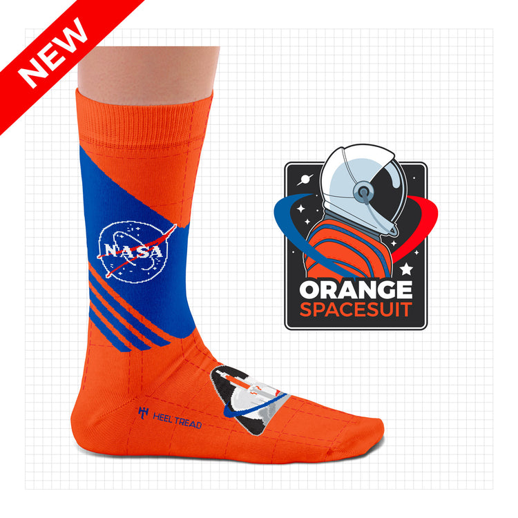 NASA Spacesuit Orange Socks
