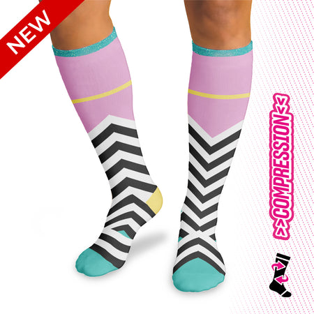 Pink Frequency Compression Socks