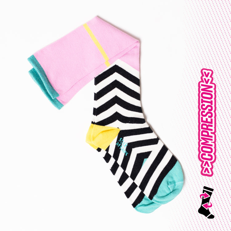 Pink Frequency Compression Socks