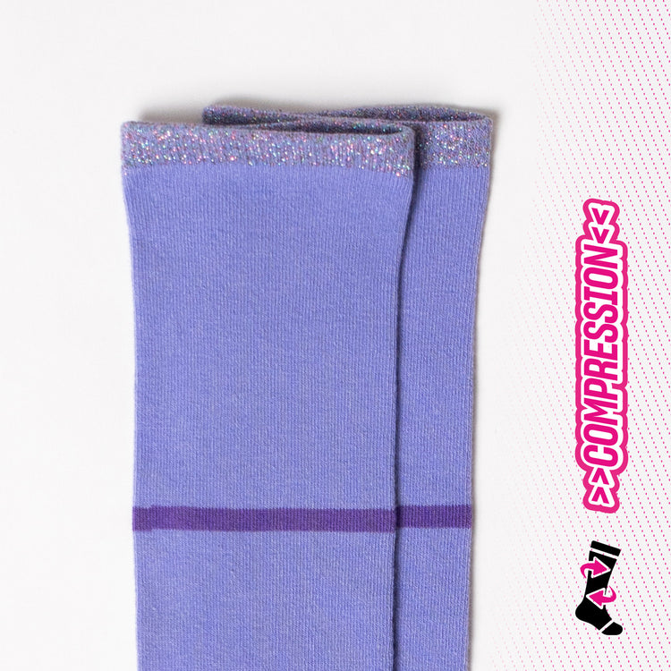 Purple Groove Compression Socks