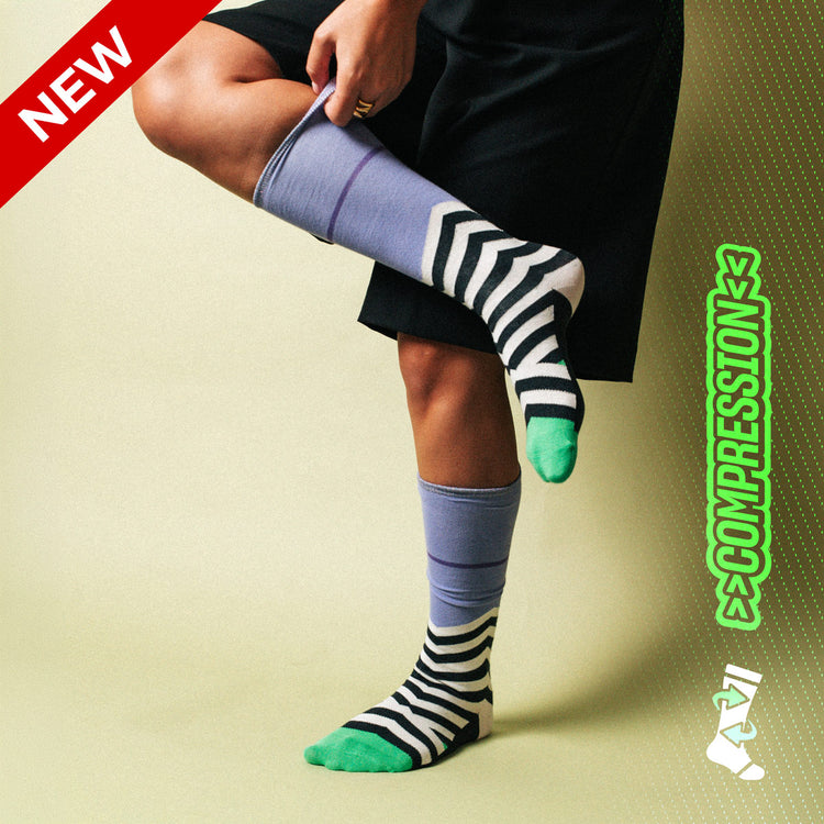 Purple Groove Compression Socks
