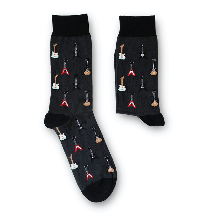 Six-String Grey Socks