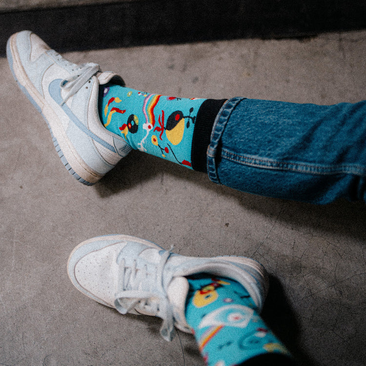 Pink Floyd The Dark Side of the Moon Blue Socks