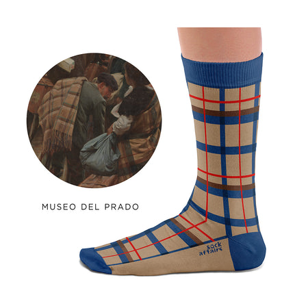 Arte Social Tartan Blue Beige Socks