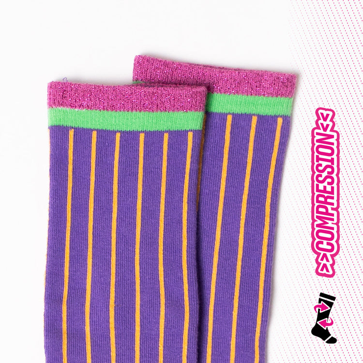 Violet Matrix Compression Socks