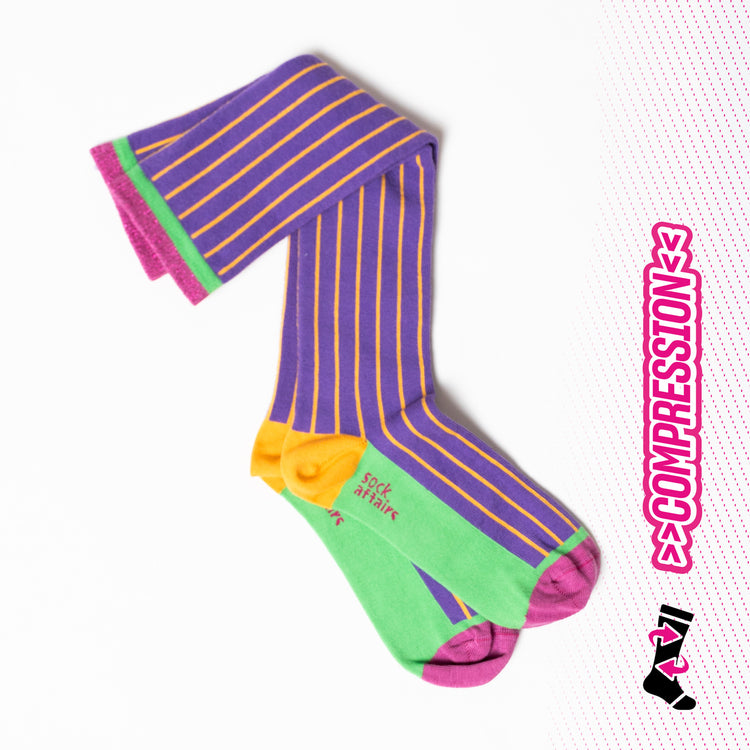Violet Matrix Compression Socks